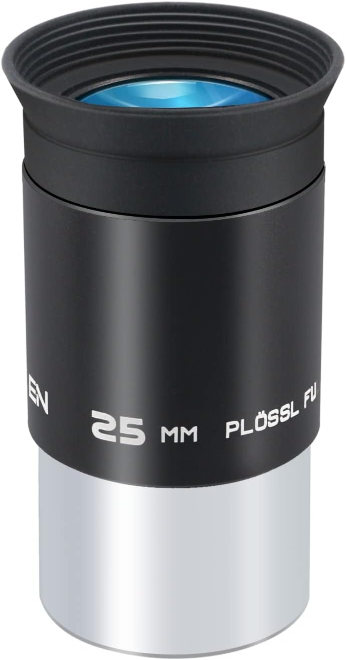 WEOOEN 1.25inch Plossl Telescope Eyepiece 25mm, Fully Coated Optical Telescope Lens, Durable Metal Construction, Threaded for Standard 1.25 inch Astronomy Filters - Image 1